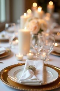 elegant gold wedding decor
