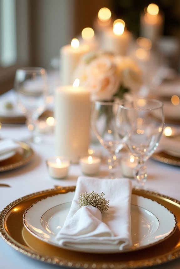 elegant gold wedding decor