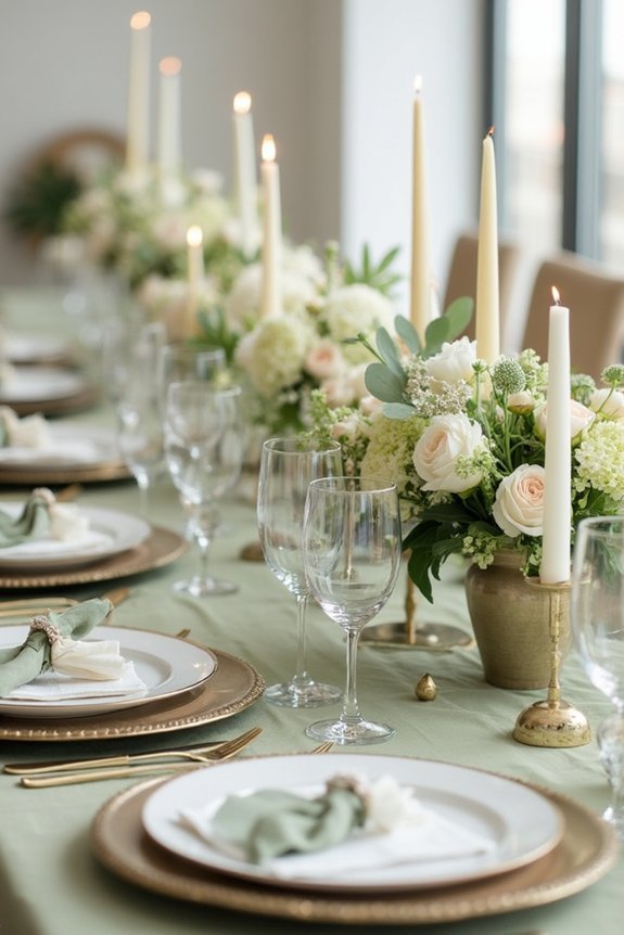 elegant green wedding aesthetics