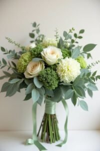 elegant green wedding flowers
