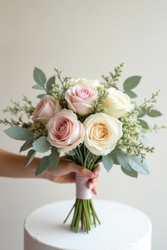 elegant greenery for blush bouquets