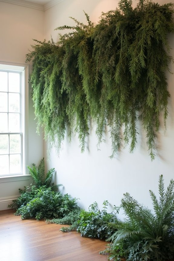 elegant greenery wall installations