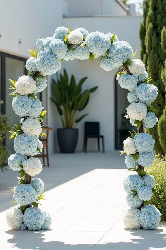 elegant hydrangea arch design