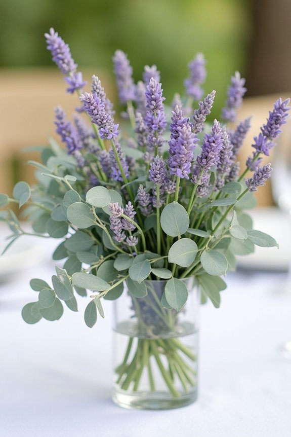 elegant lavender and greenery