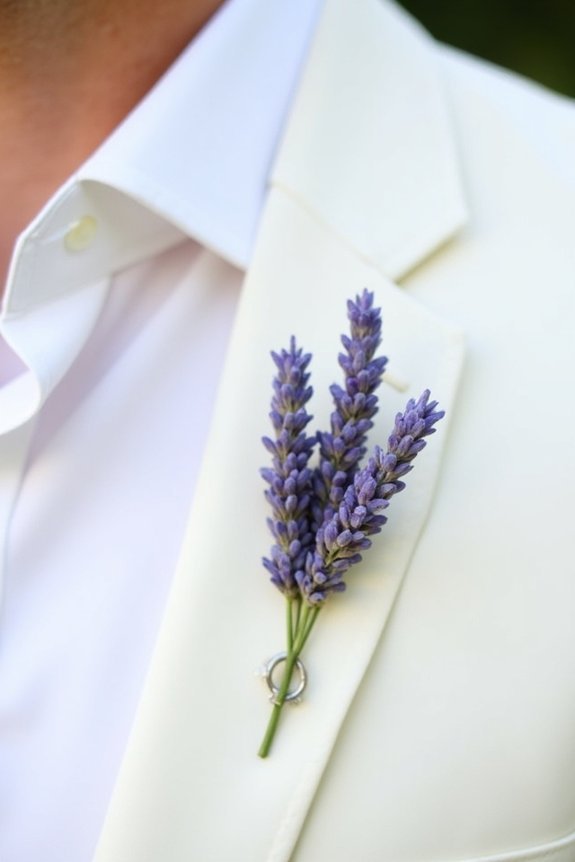 elegant lavender boutonniere sophistication