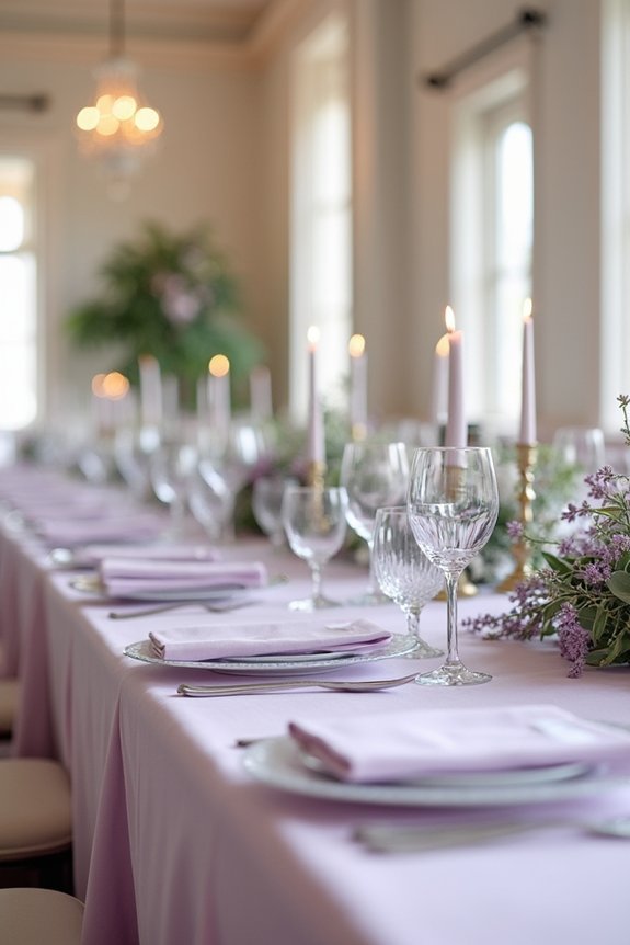 elegant lavender table settings