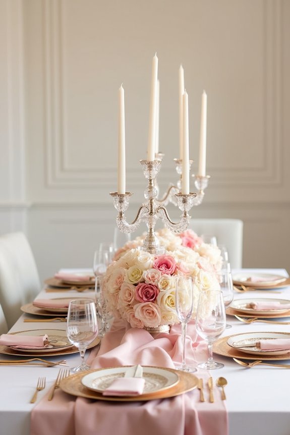 elegant layered tablescape design