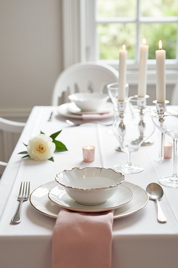 elegant minimalist fairytale tables