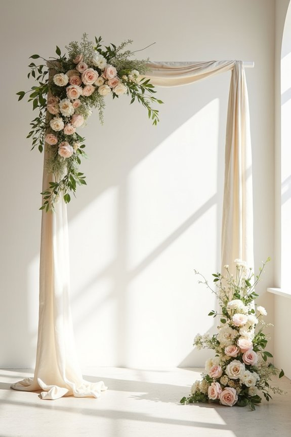 elegant minimalist floral arches