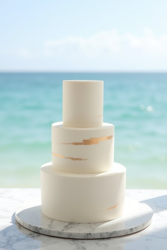 elegant minimalist wedding cake