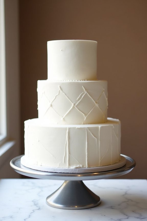 elegant minimalist wedding cakes