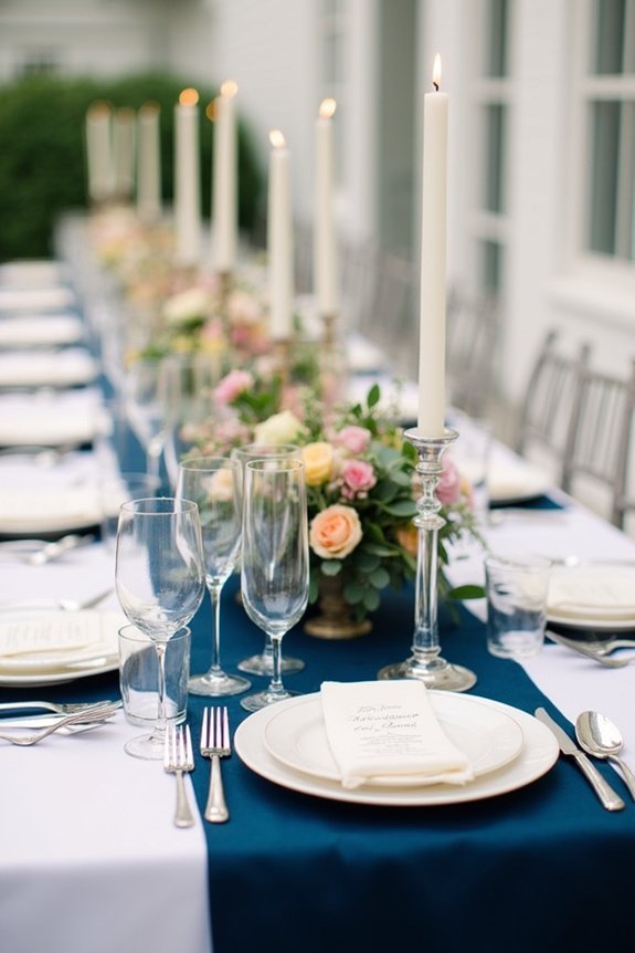 elegant navy blue decor
