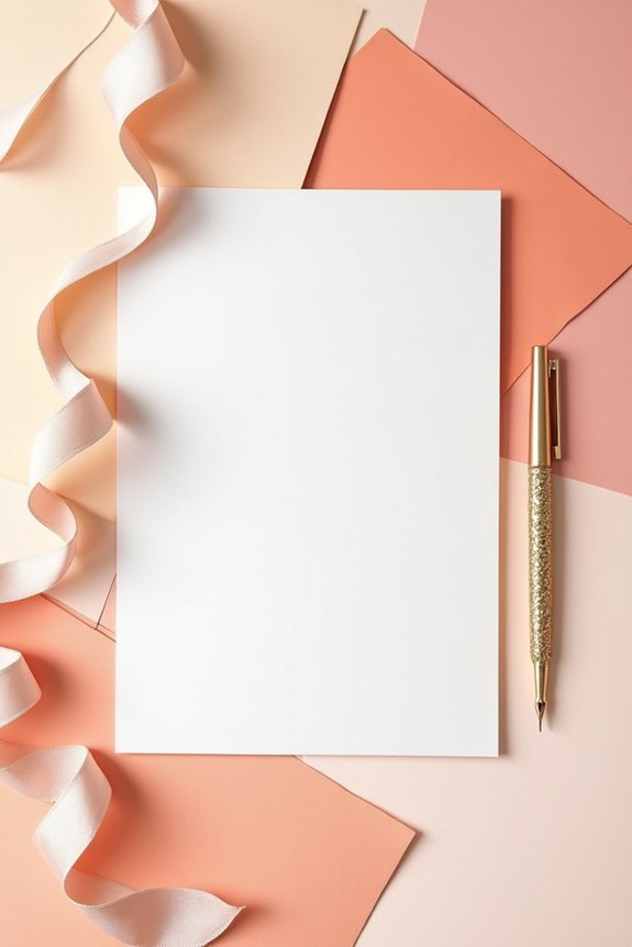 elegant peach invitation designs