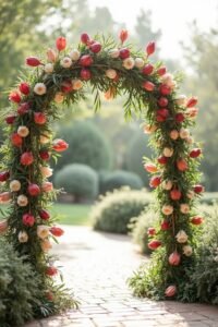 elegant protea wedding arches