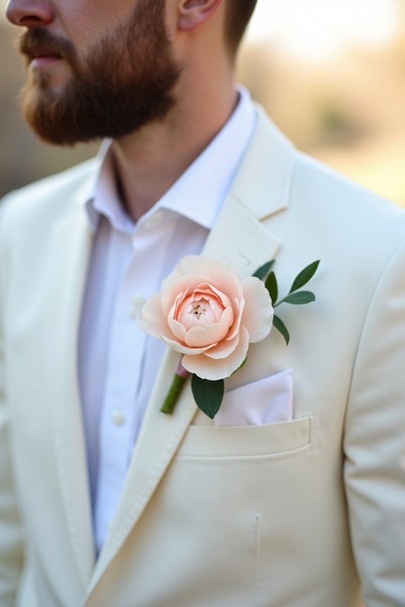 elegant ranunculus boutonniere choice