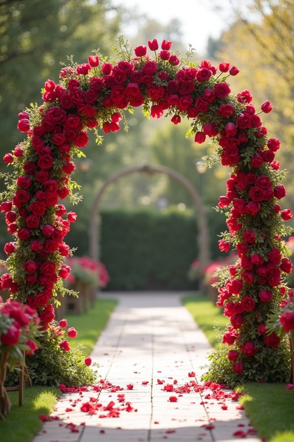 elegant red tulip arrangements