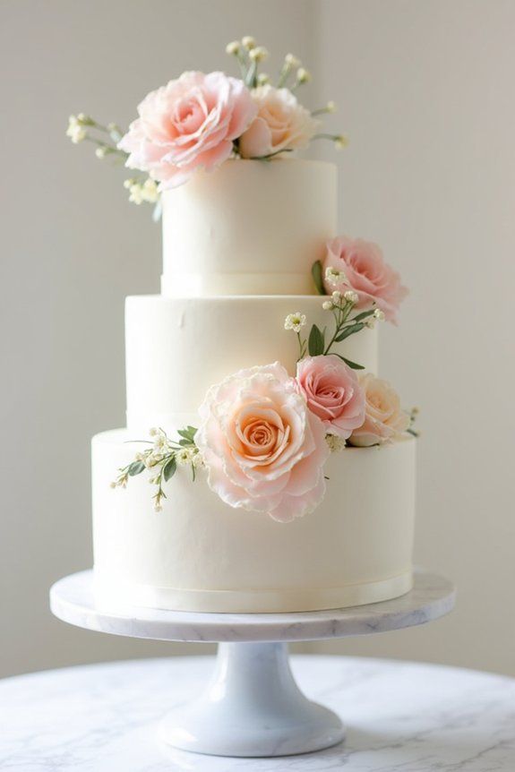 elegant rose themed cake designs