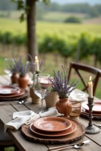 elegant rustic dinner decor