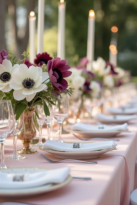 elegant seasonal wedding blossoms