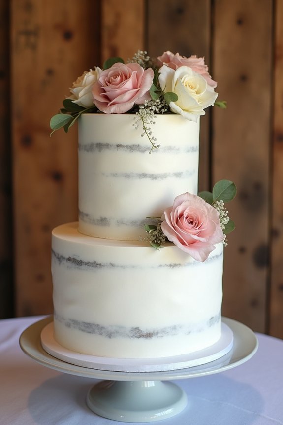 elegant silver leaf cake