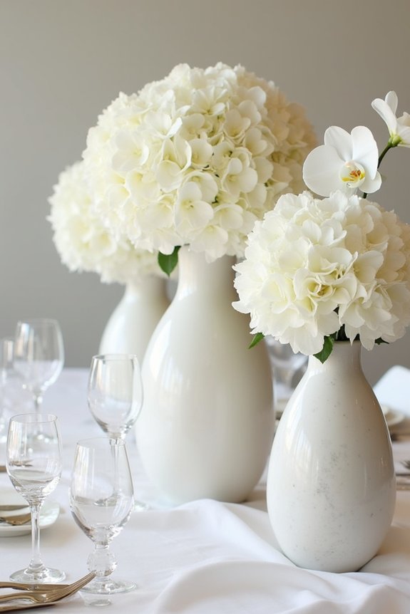 elegant statement white florals