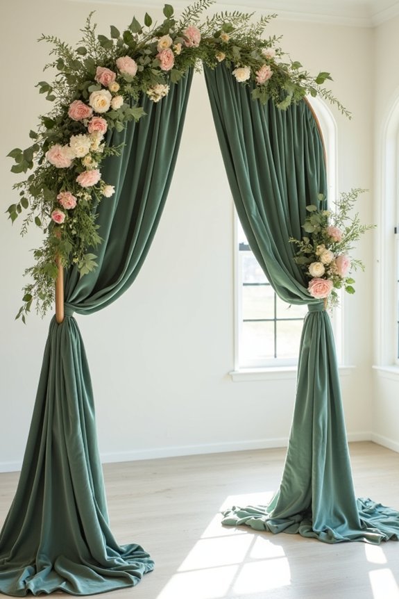 elegant velvet arch styling