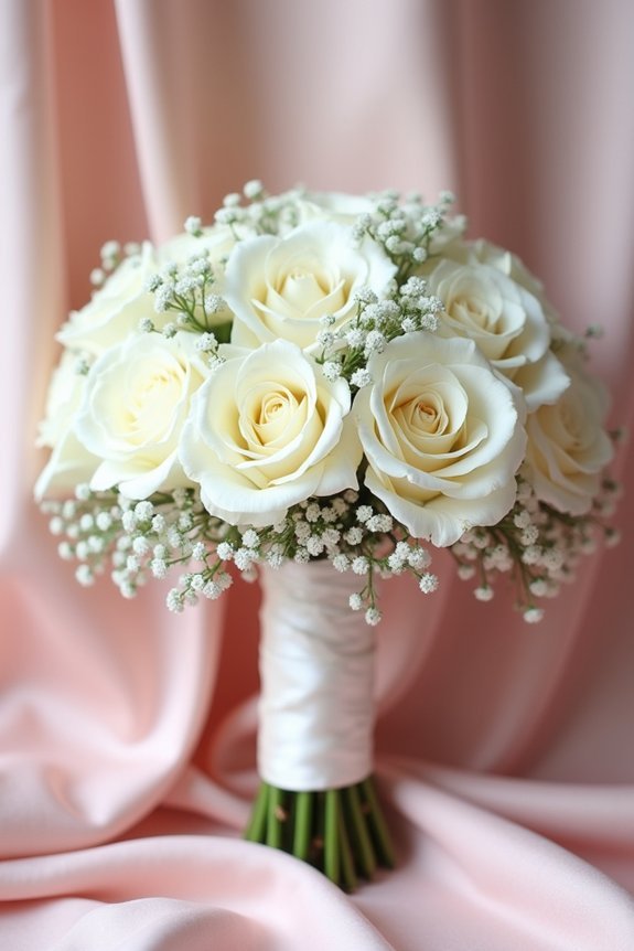 elegant white bridal flowers