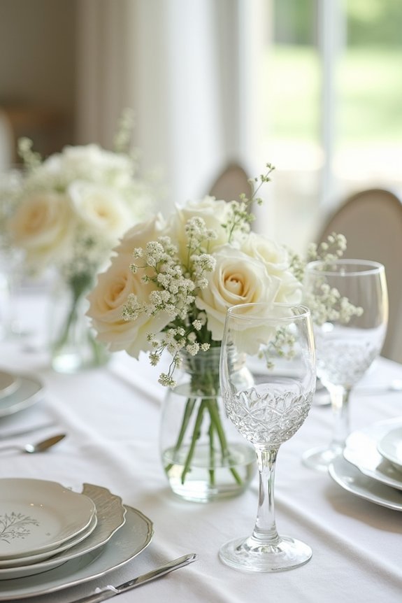 elegant white floral arrangements