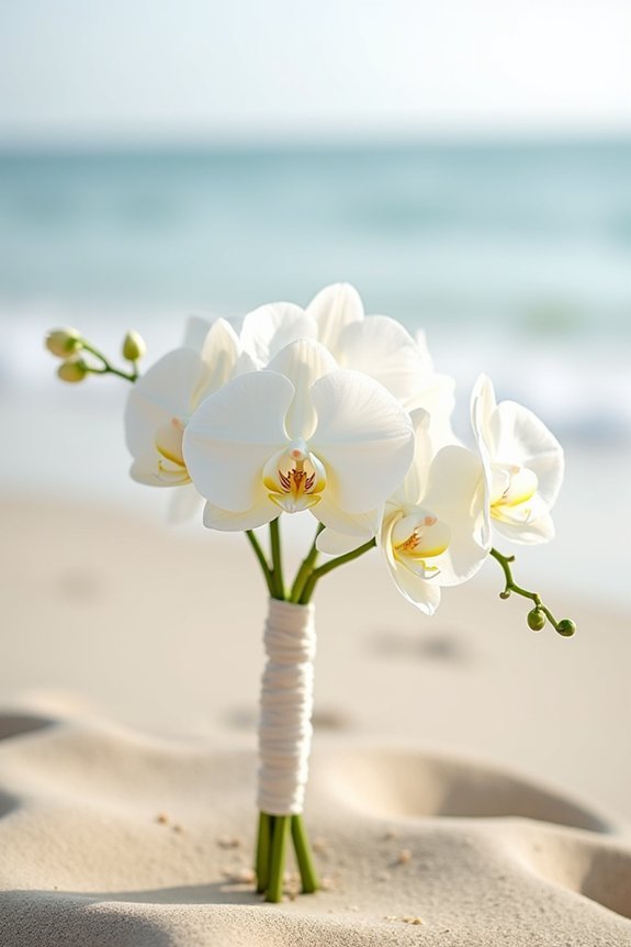 elegant white orchid bouquets