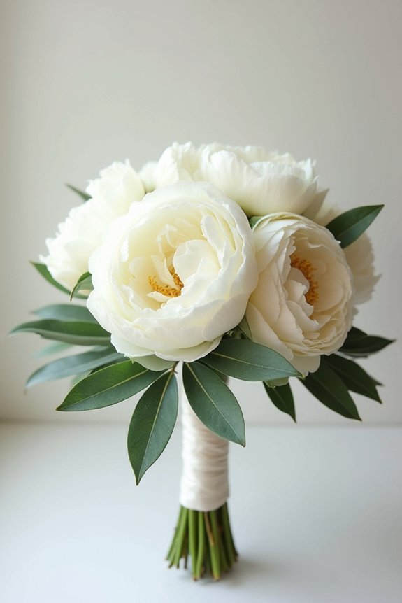 elegant white peony bouquet
