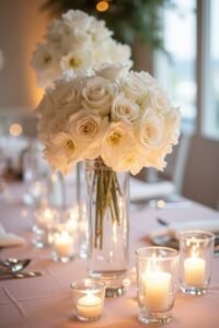 elegant white wedding decor
