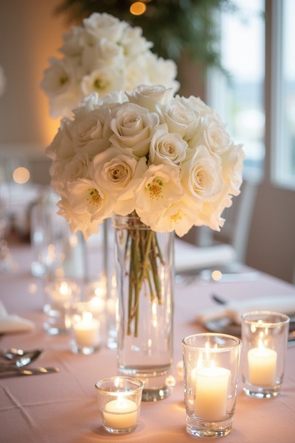 elegant white wedding decor