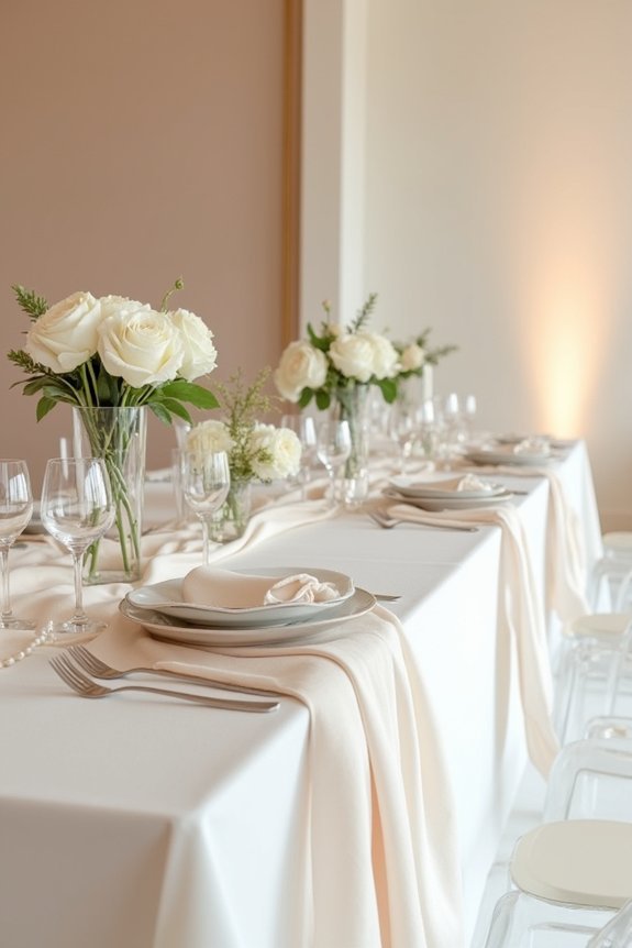 elegant white wedding palette