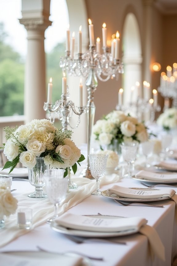 elegant white wedding themes