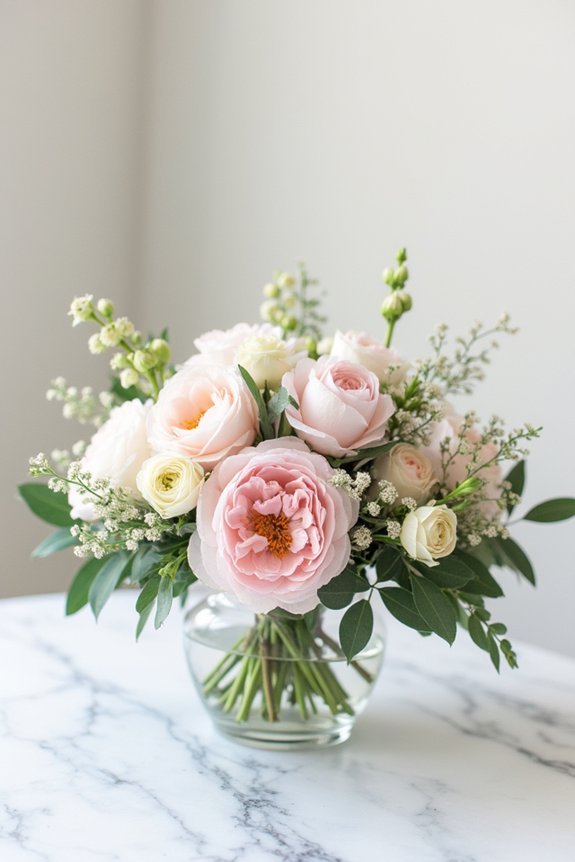 elevate blush pink bouquets