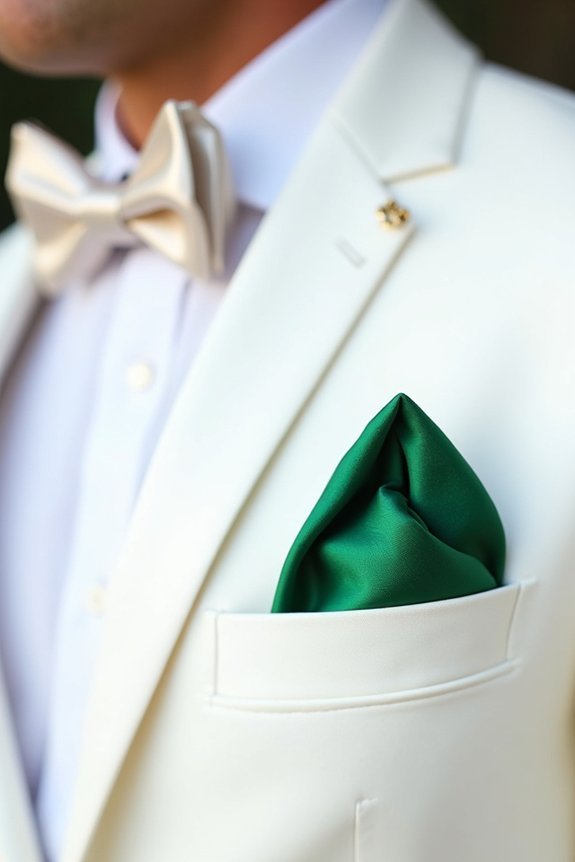 emerald accessories for groomsmen