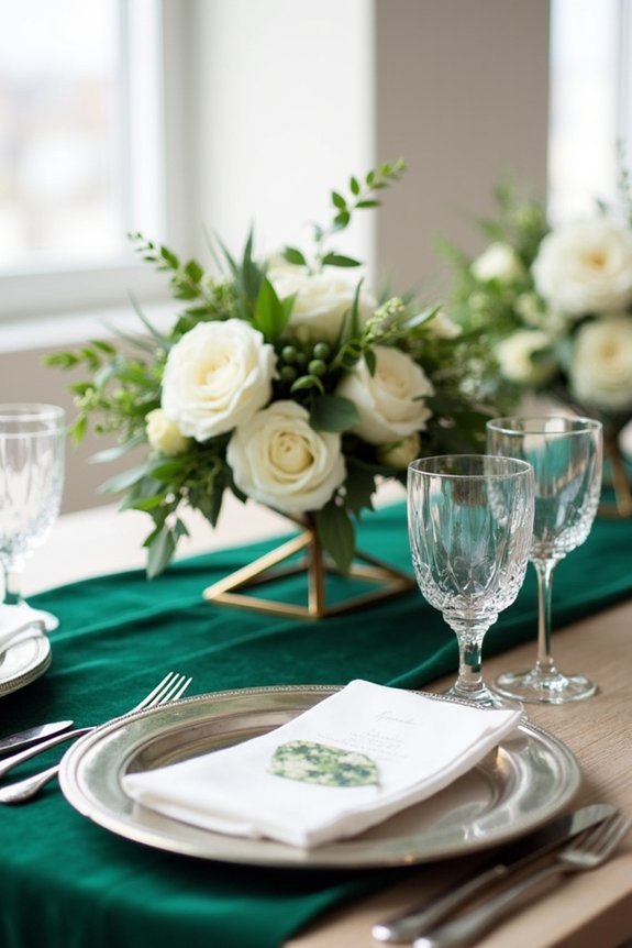 emerald and silver elegance