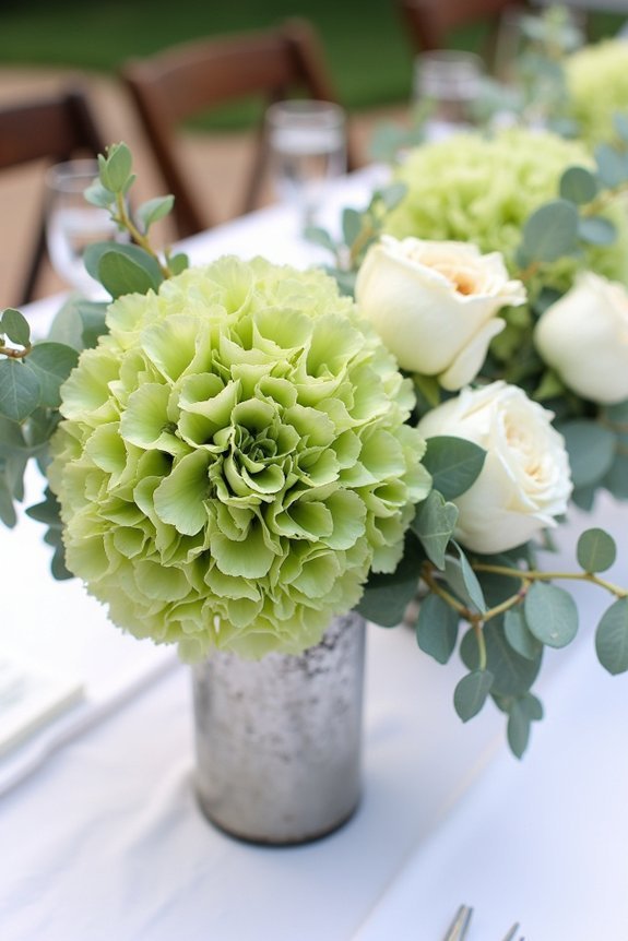 emerald floral arrangement ideas