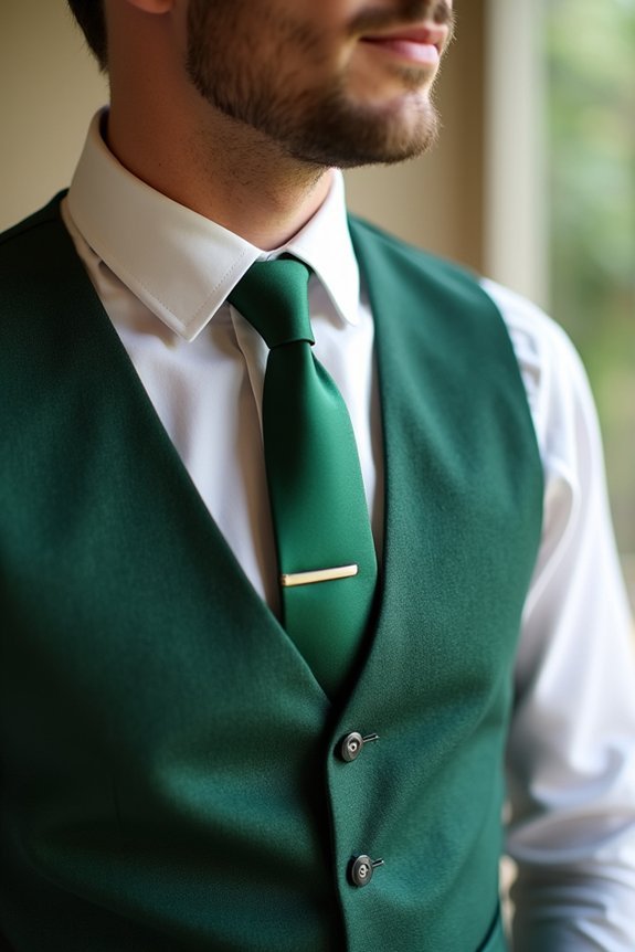 emerald ties and vests