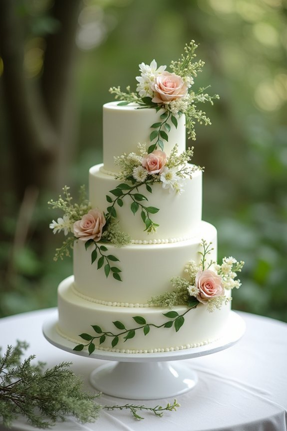 enchanted forest wedding cake