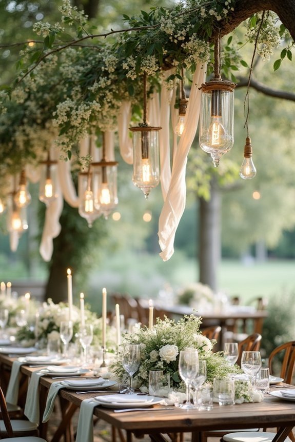 enchanted forest wedding canopies