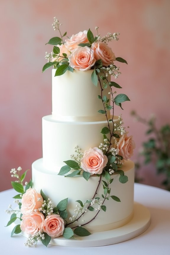 enchanting garden wedding cakes