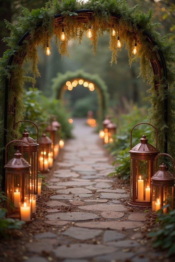 enchanting illuminated wedding pathways