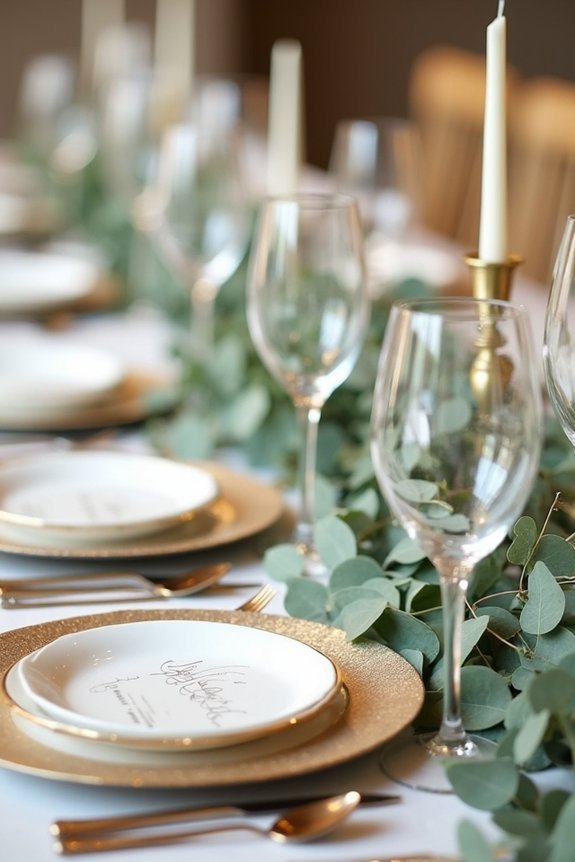 eucalyptus and gold elegance