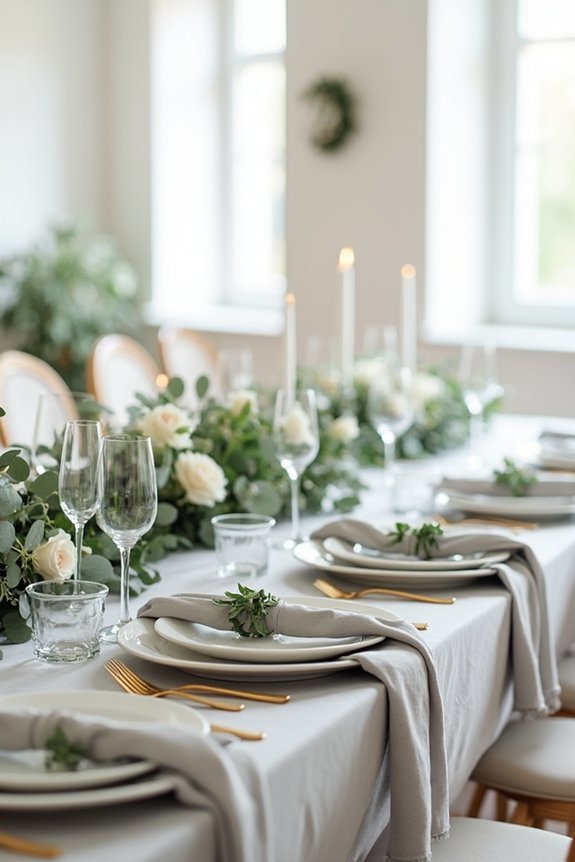 eucalyptus balance wedding decor