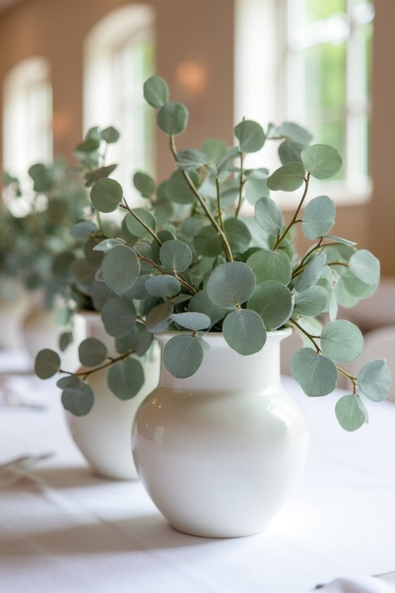 eucalyptus centerpiece photography perfection