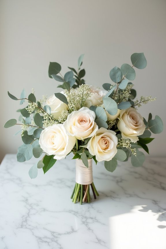 eucalyptus enhances bridal bouquets