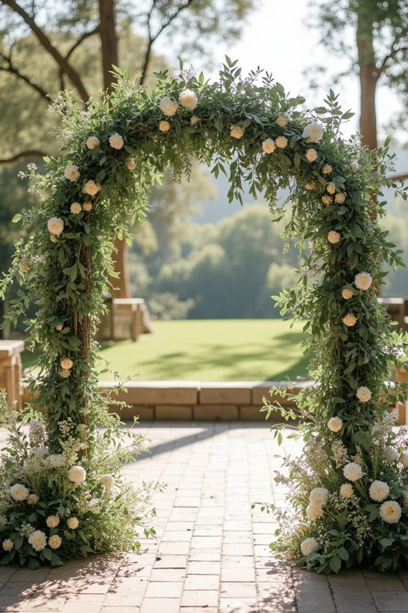 eucalyptus themed wedding arch inspirations