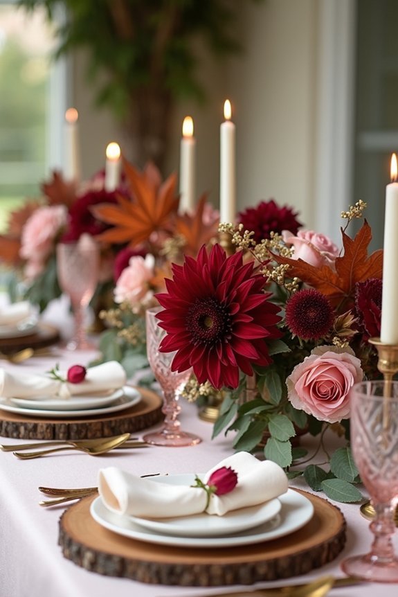 fall flowers and decor