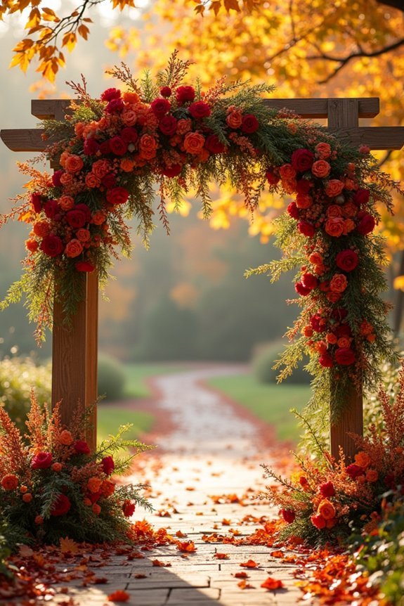 fall wedding arch designs
